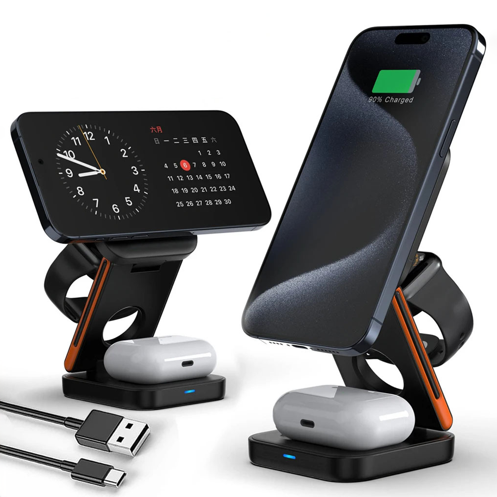 Station de charge pliable 3 en 1