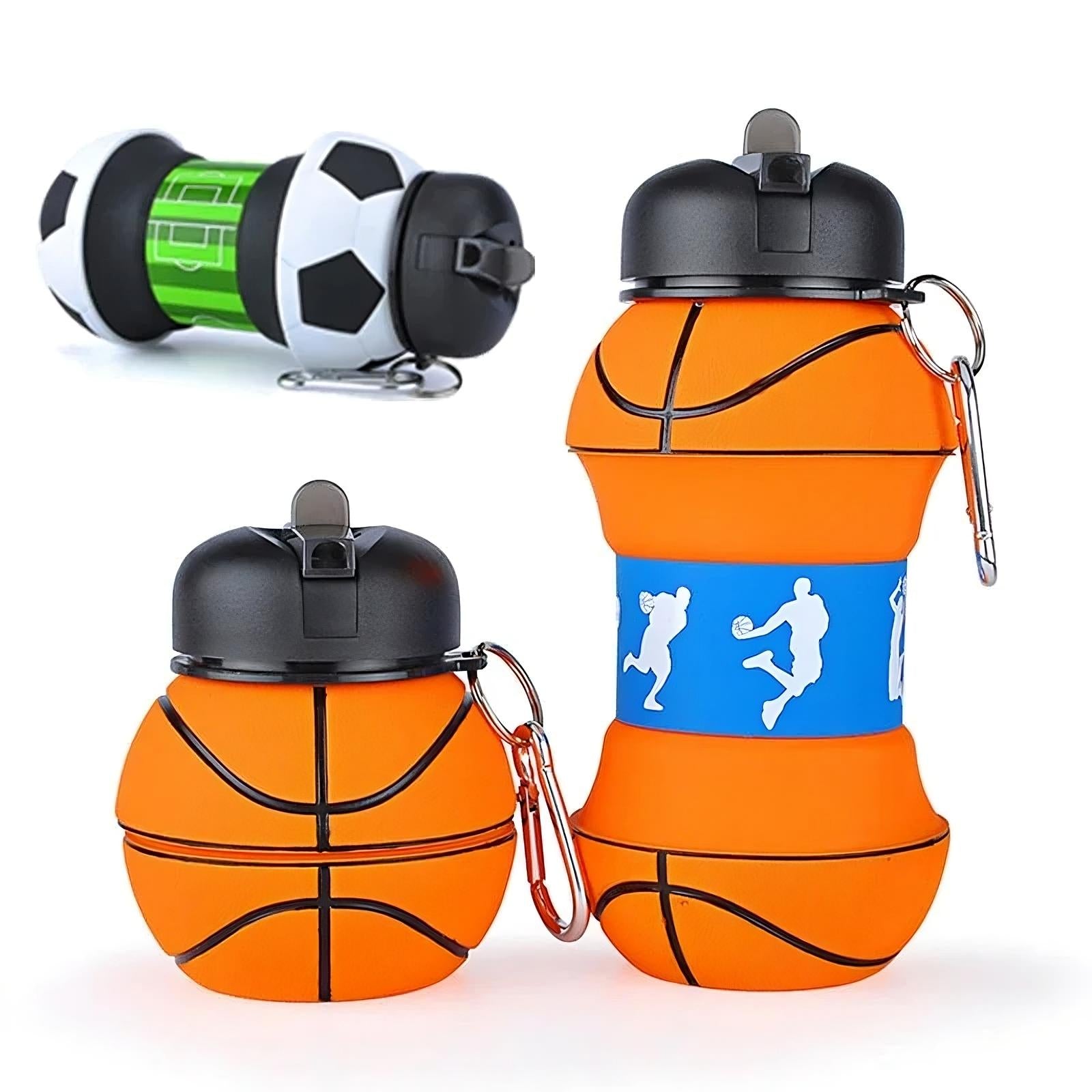 Bouteille de ballon de sport pliable.