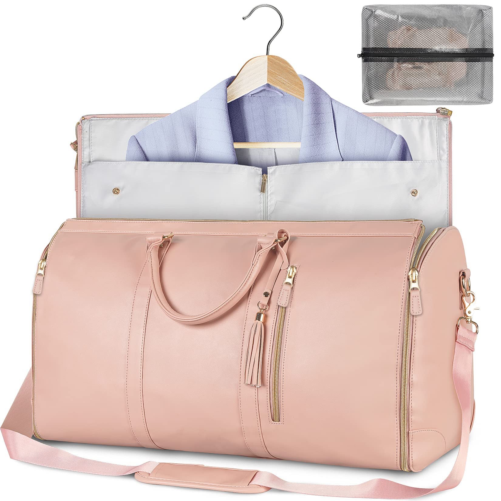 Grand sac de rangement pliable en PU pour costume pour femme