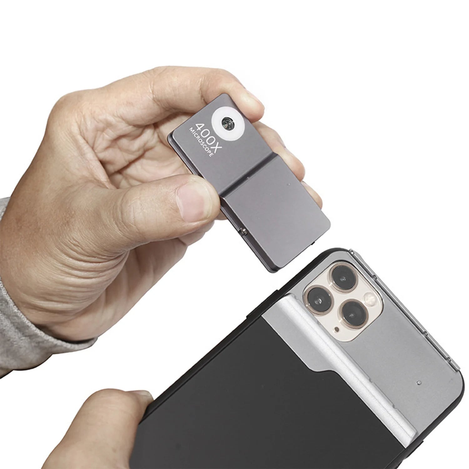 Microscope pour téléphone 400X avec lumière