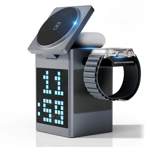 Chargeur et haut-parleur magnétique sans fil 6 en 1