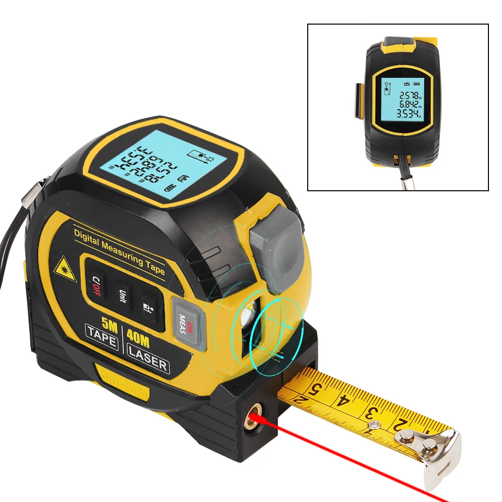 Ruban à mesurer laser 3 en 1