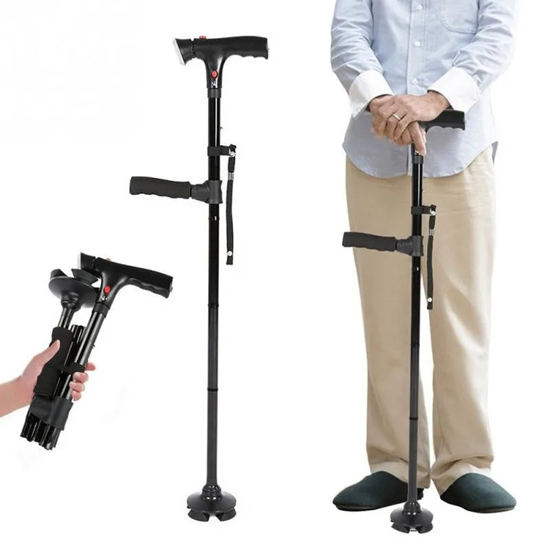 Canne de marche télescopique pour personnes âgées.