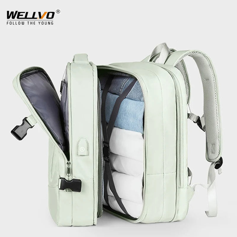 Sac à dos de voyage extensible unisexe.