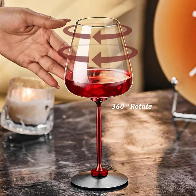 Verre à vin tournant