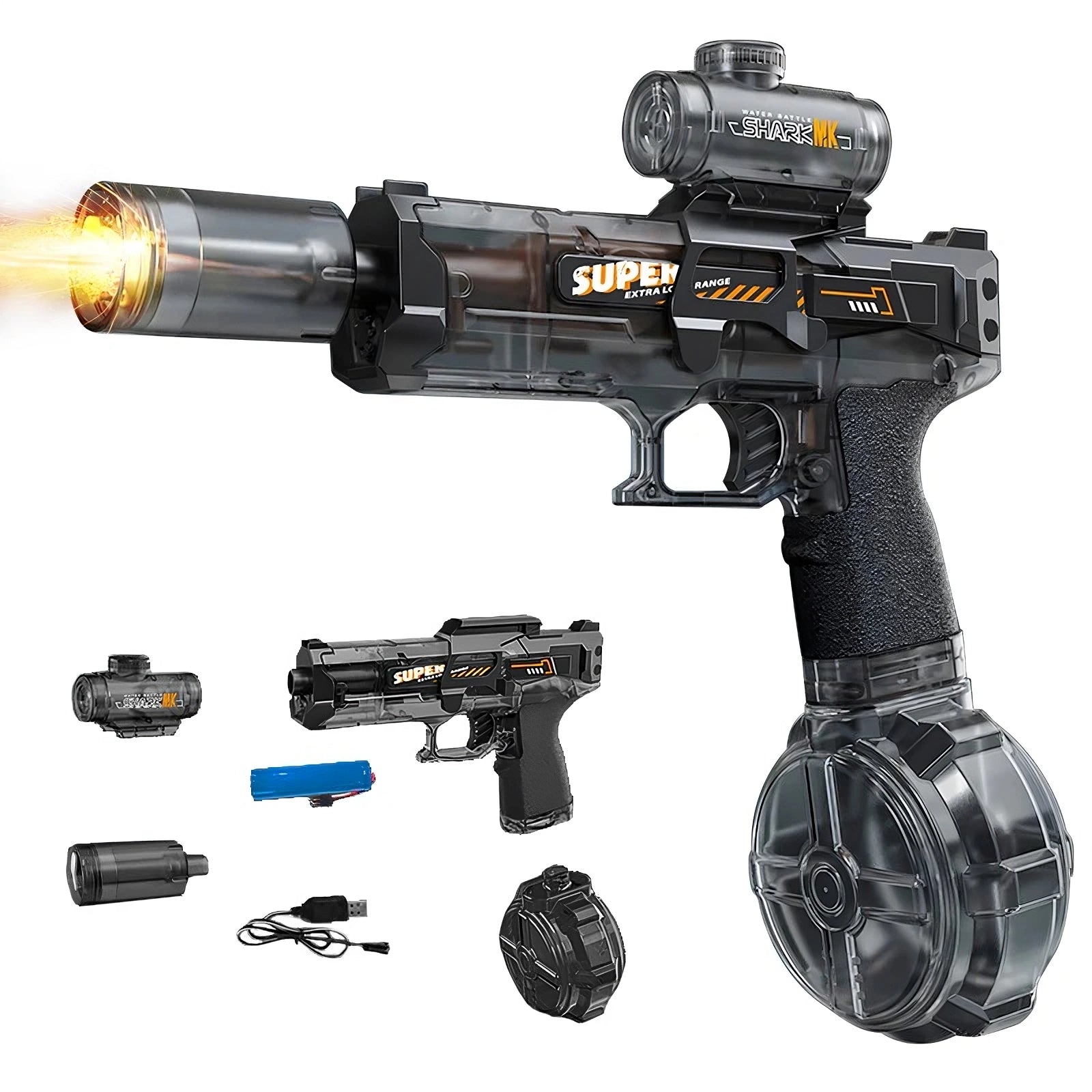Pistolet à eau LED lumineux
