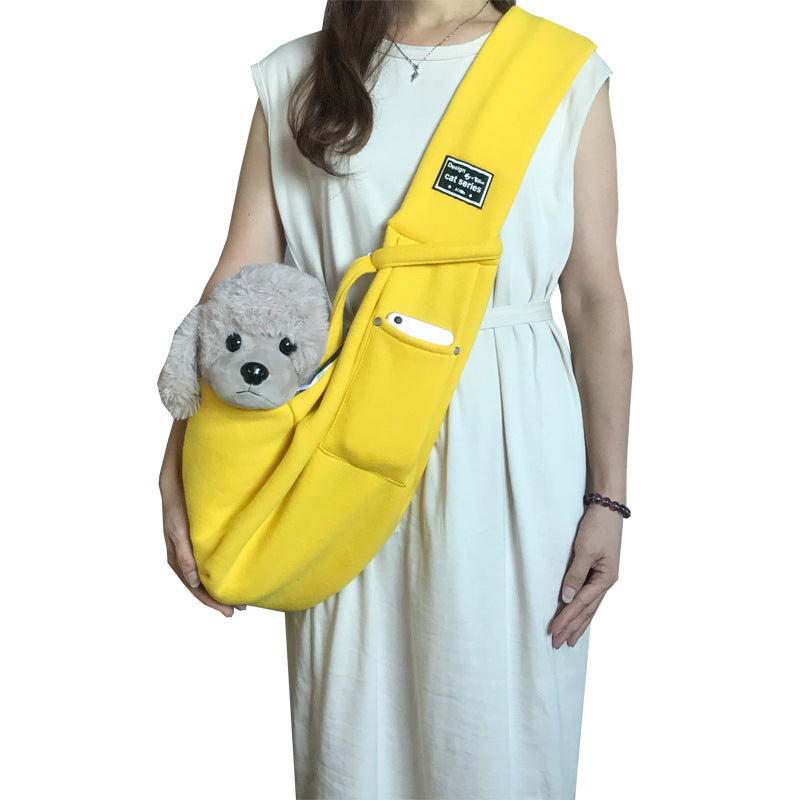 Sac à bandoulière pour animaux de compagnie.