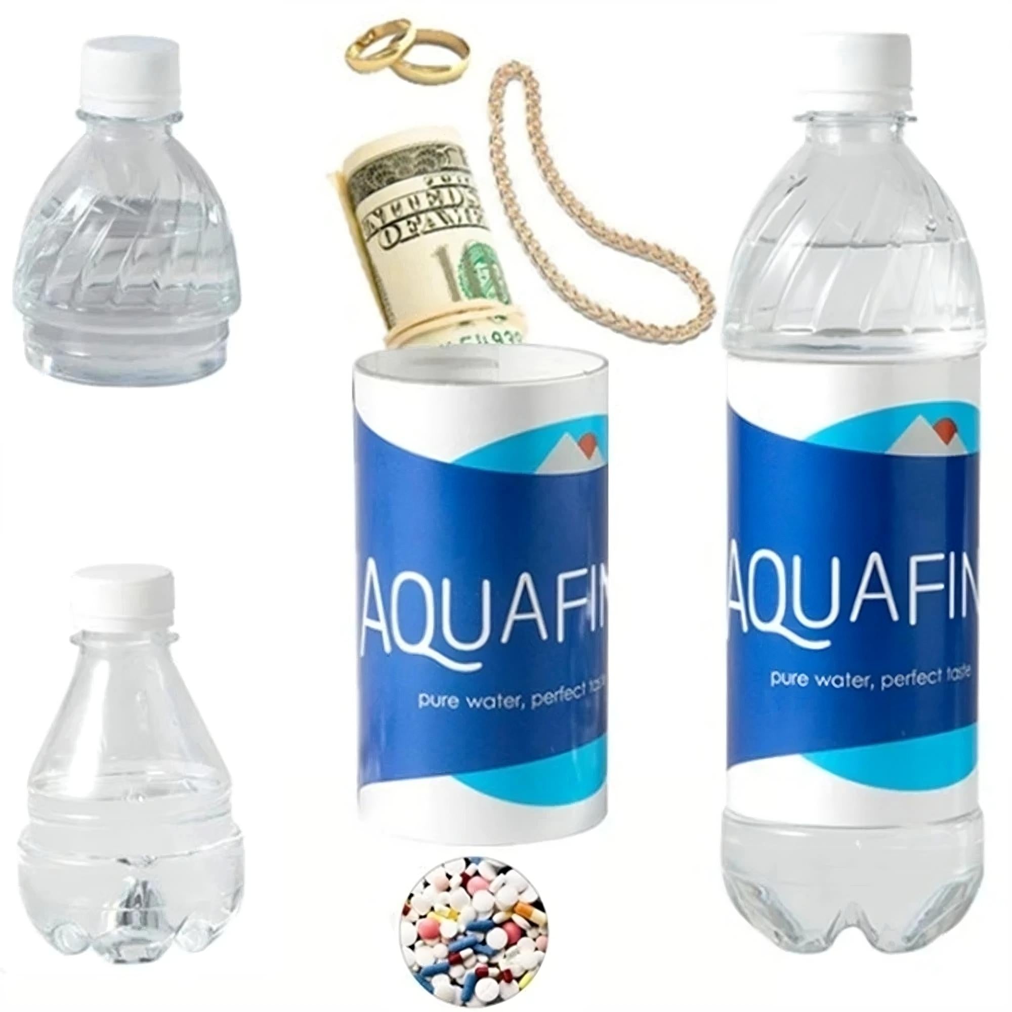 Bouteille d'eau avec rangement caché Water Bottle with Hidden Storage