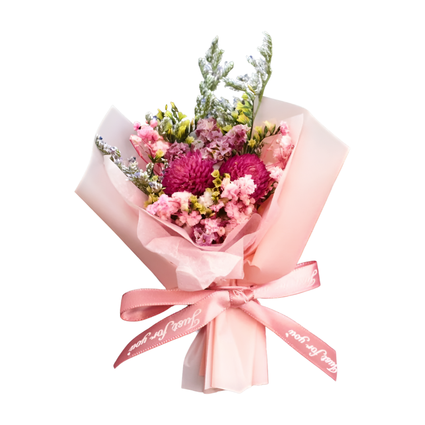 Bouquet de fleurs séchées pour grille d'aération de voiture