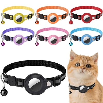 Collier réfléchissant pour chat avec support Apple AirTag