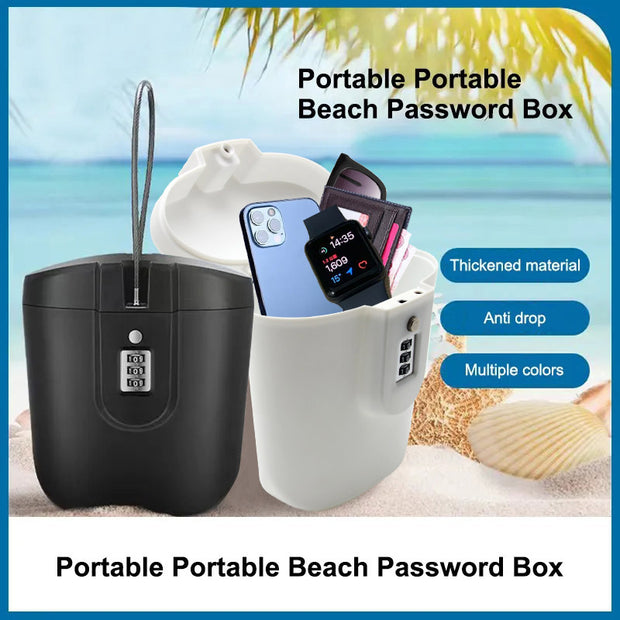 Coffre-fort portable 2 L avec serrure à combinaison à 3 chiffres