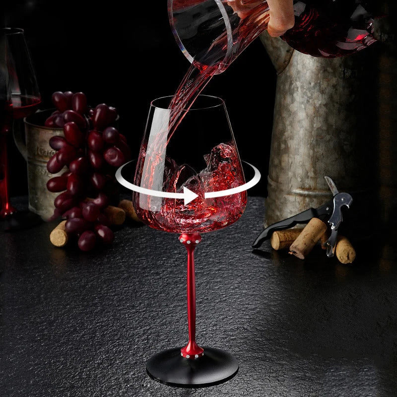 Verre à vin tournant
