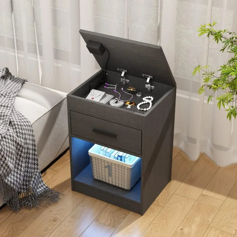 Table de chevet avec serrure RFID