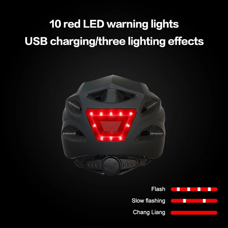 Lampe LED pour casque de vélo avec feu arrière LED