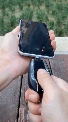 Chargeur de téléphone portable d'urgence avec porte-clés et batterie externe