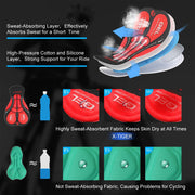 Sous-vêtements de cyclisme rembourrés en gel