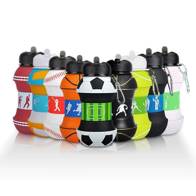 Bouteille de ballon de sport pliable.