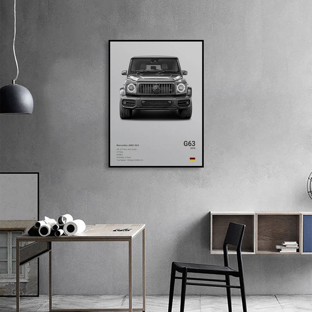 Toile murale représentant une voiture