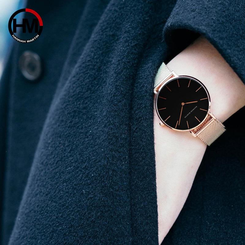 Coffret de montres pour femme Hannah Martin avec bracelet.