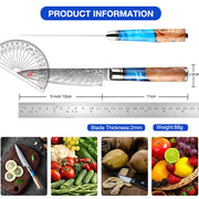 Petit couteau de cuisine de 5 pouces en acier Damas VG10