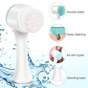 Brosse visage double face en silicone 2 en 1