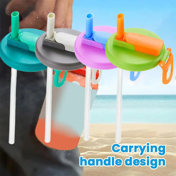 Couvercle de soda  avec paille