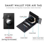 Portefeuille en cuir Smart Air Tag