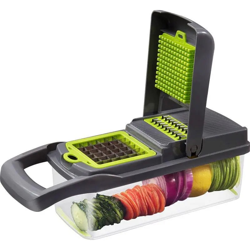 Coupe-légumes 12 en 1 avec panier