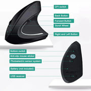 Souris sans fil ergonomique verticale