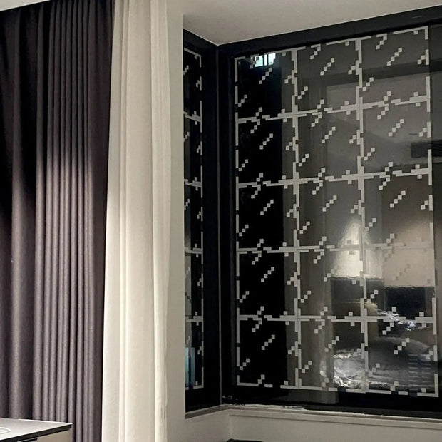 Autocollant de fenêtre pixélisé