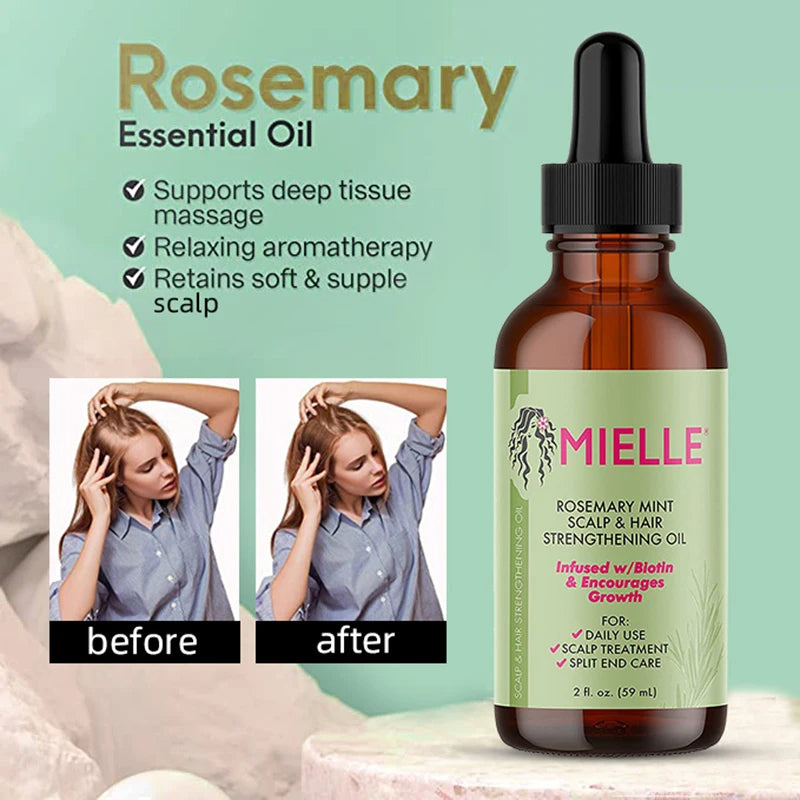 Huile essentielle de romarin pour la croissance des cheveux