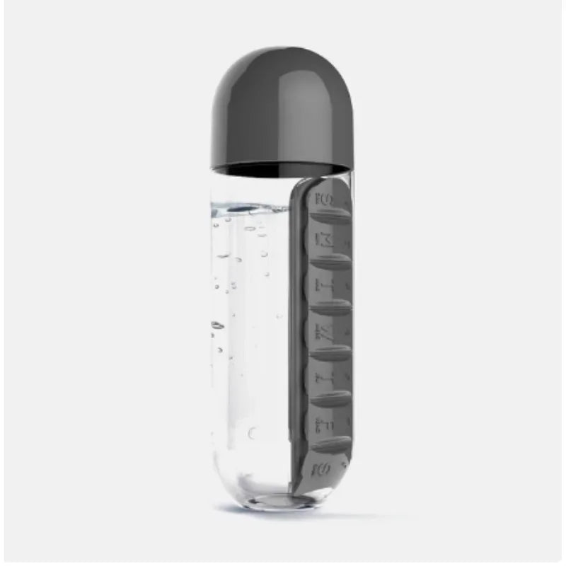 Bouteille d'eau avec pilulier Water Bottle With Pill Organizer