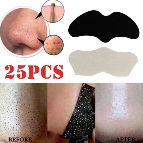 25 bandes anti-points noirs pour le nez.