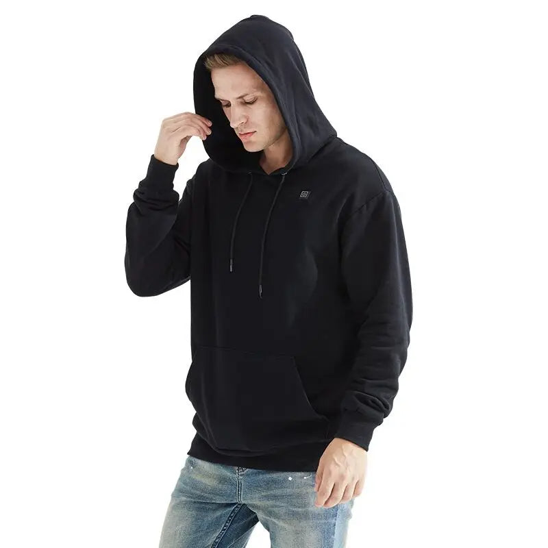 Veste chauffante USB à manches longues avec capuche