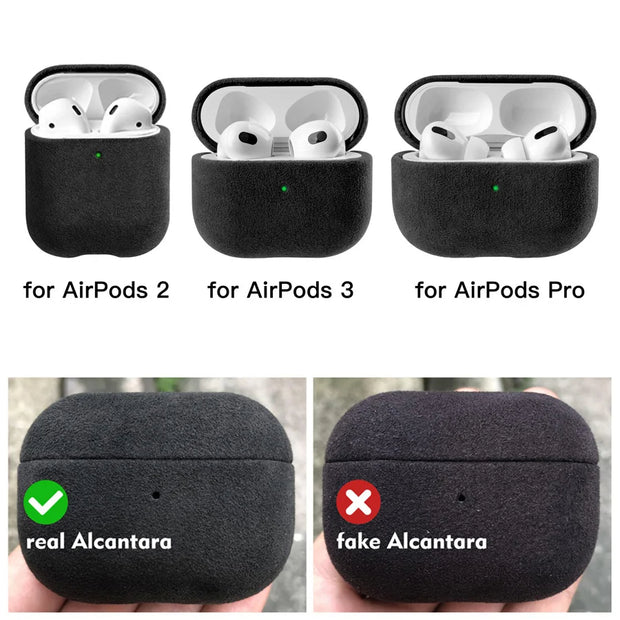 Étui en Alcantara pour AirPods Pro.