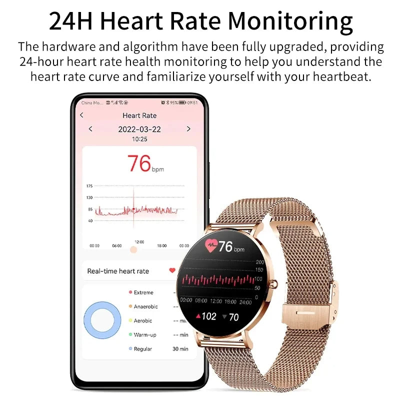 Montre connectée AMOLED LIGE 2024                                           LIGE 2024 AMOLED Smart Watch