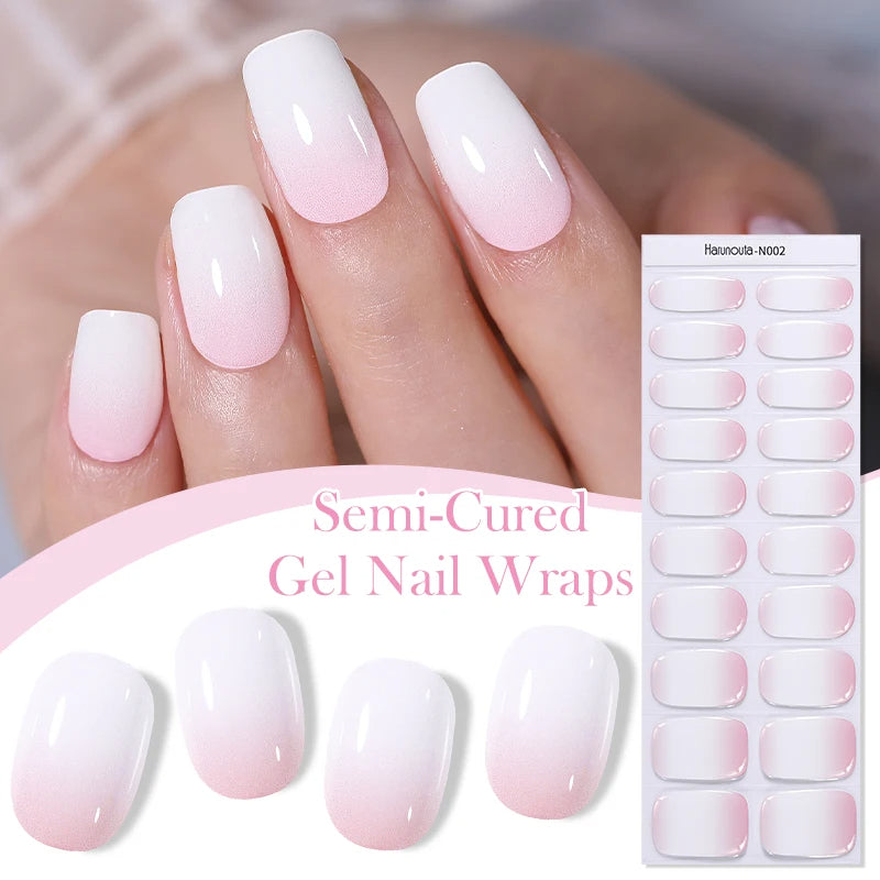 20 conseils pour un autocollant pour ongles en gel semi-durci dégradé French.