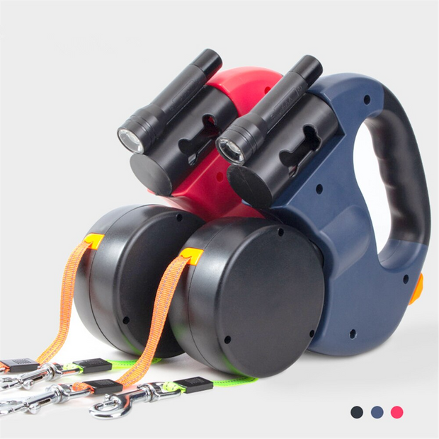 Laisse rétractable pour animaux de compagnie avec lumière