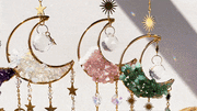 Prisme décoratif attrape-soleil en cristal de lune.
