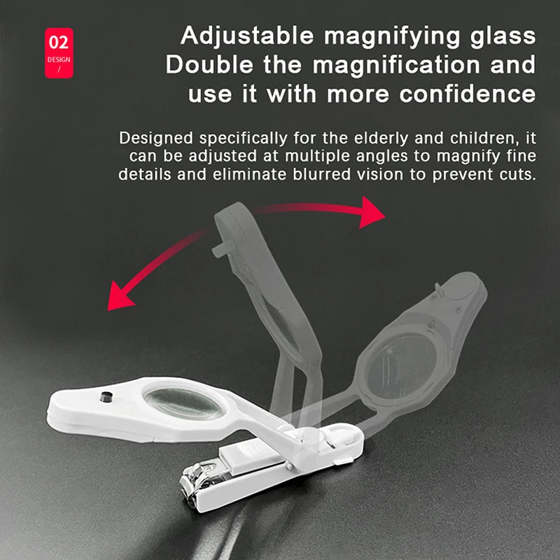 Coupe-ongles avec lumière et loupe