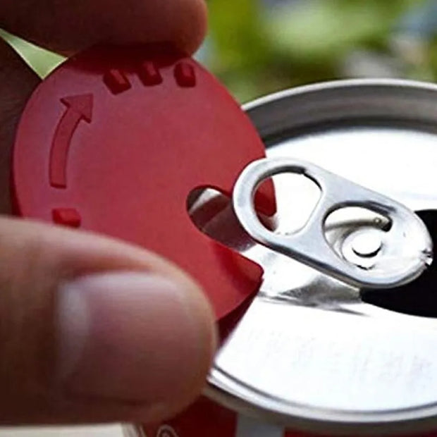 Couvercles de canettes réutilisables.