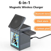 Chargeur et haut-parleur magnétique sans fil 6 en 1