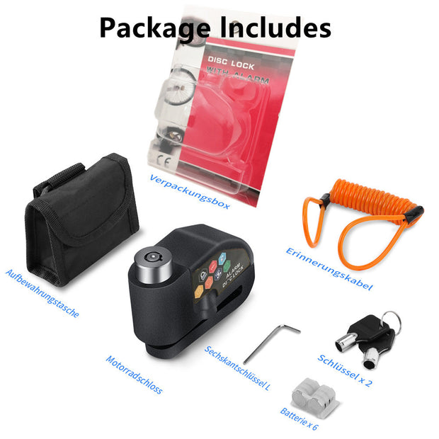 Verrouillage de frein de moto