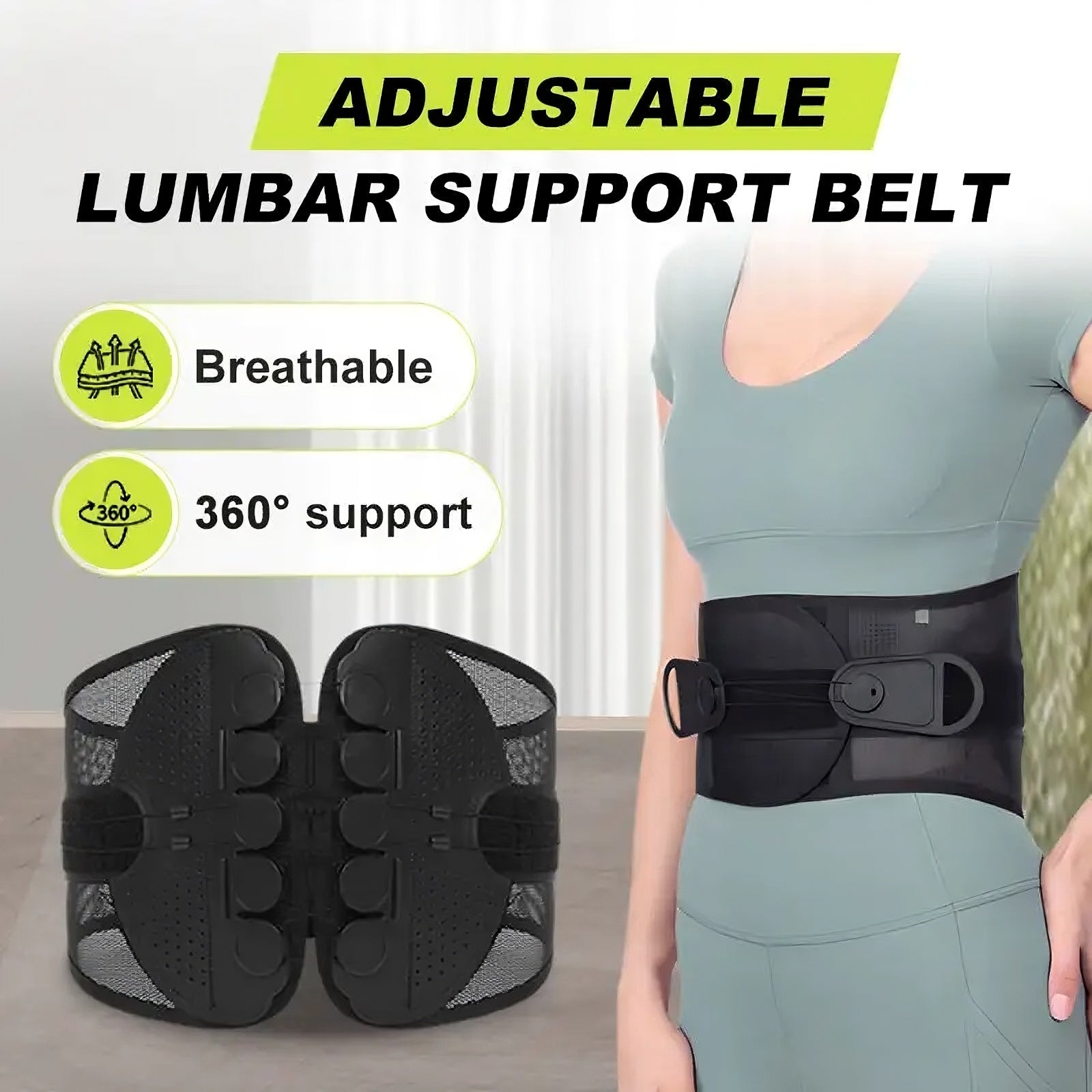Ceinture de soutien lombaire réglable