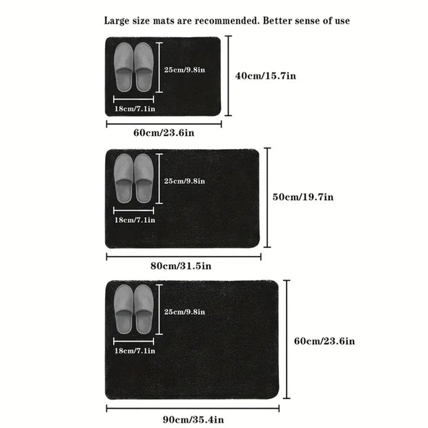 Tapis de salle de bain en mousse à mémoire de forme.