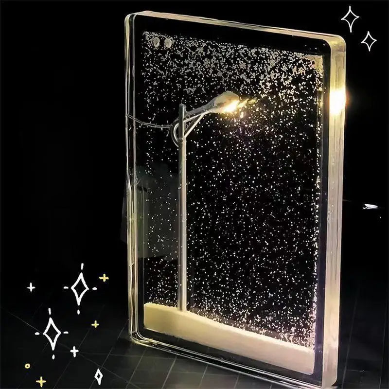Lampe de nuit chute de neige