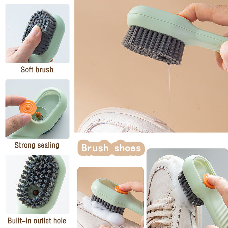 Brosse de nettoyage à poils doux pour la maison avec fonction savon