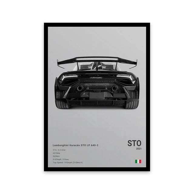 Toile murale représentant une voiture