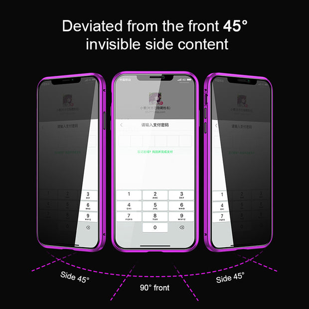 Coque magnétique anti-regard pour iPhone