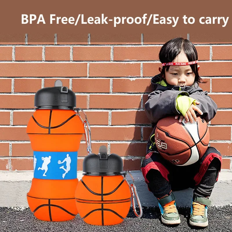 Bouteille de ballon de sport pliable.